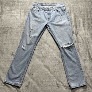 Free World Jeans Men's 34x32 Blue Denim Night Train Regular Straight 100% Cotton